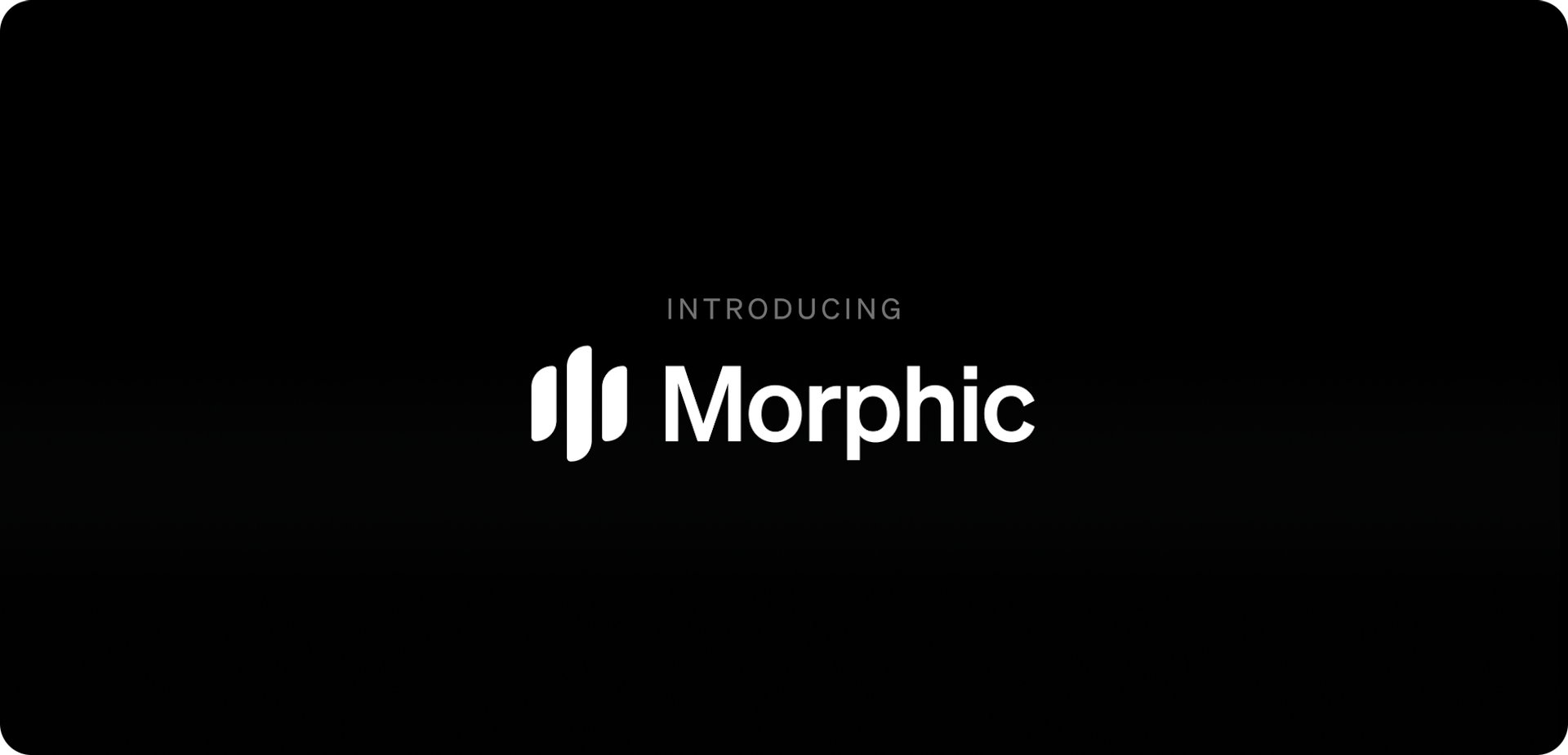 Announcing Morphic. Welcome to the future of storytelling.