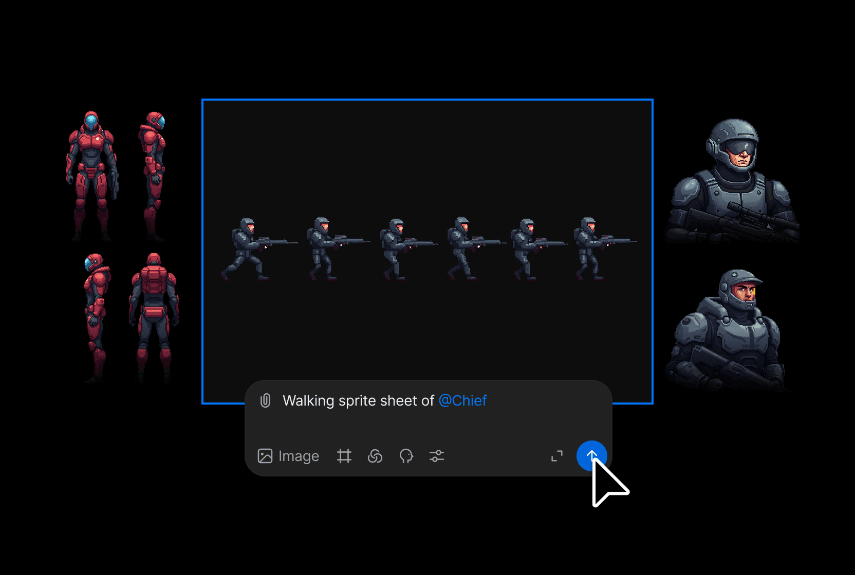 角色转身和精灵图