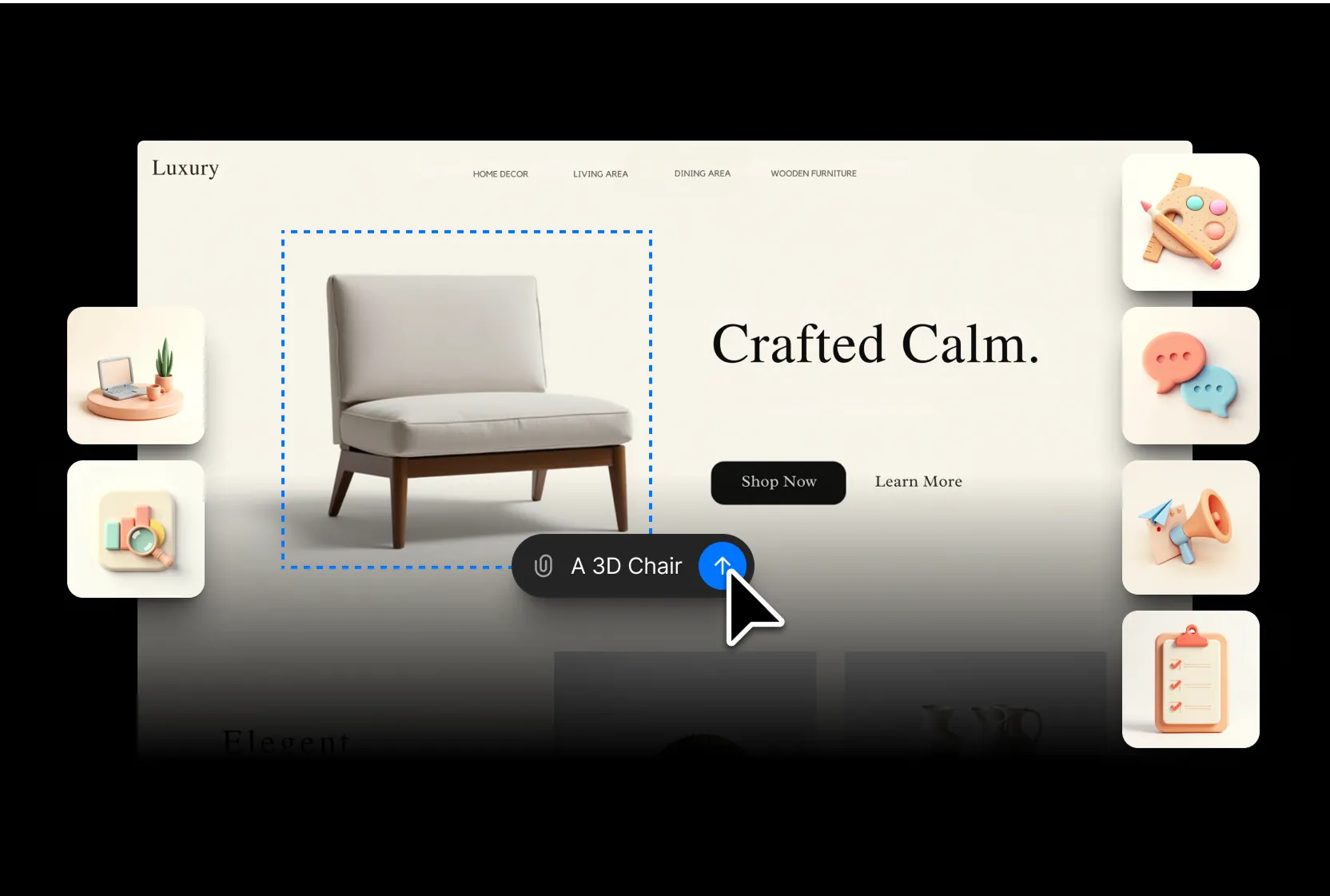 Create landing page visuals