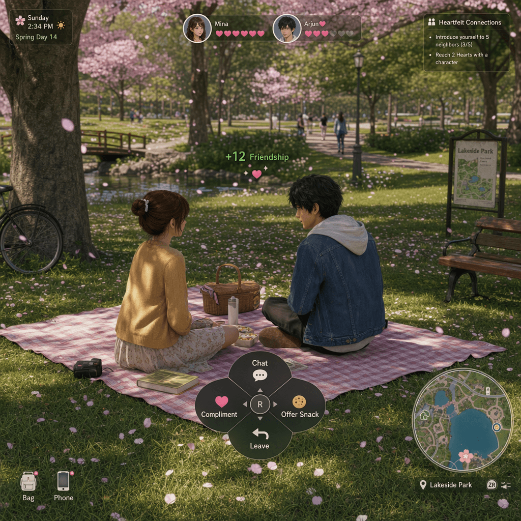 Life-simulation game screenshot generated with ChatGPT Images 2.0