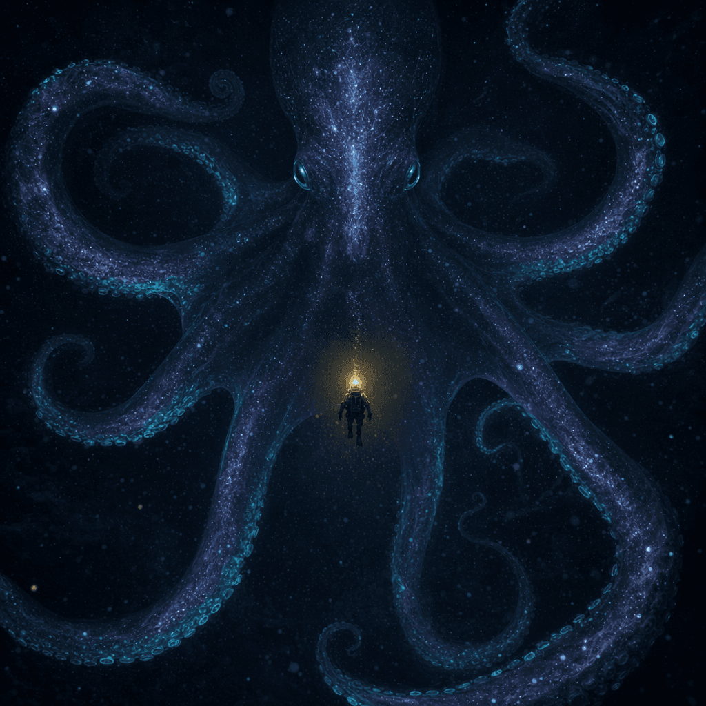 Deep-sea surreal octopus illustration generated with ChatGPT Images 2.0