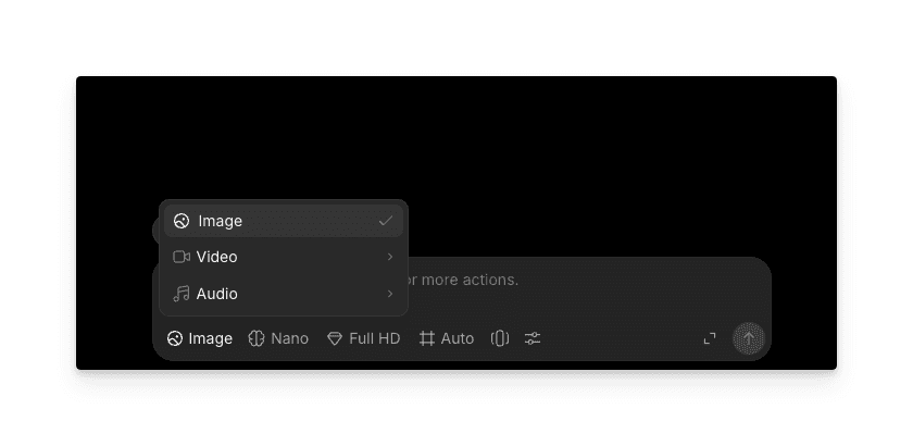 Step 1 — Select Image mode from the Morphic mode picker