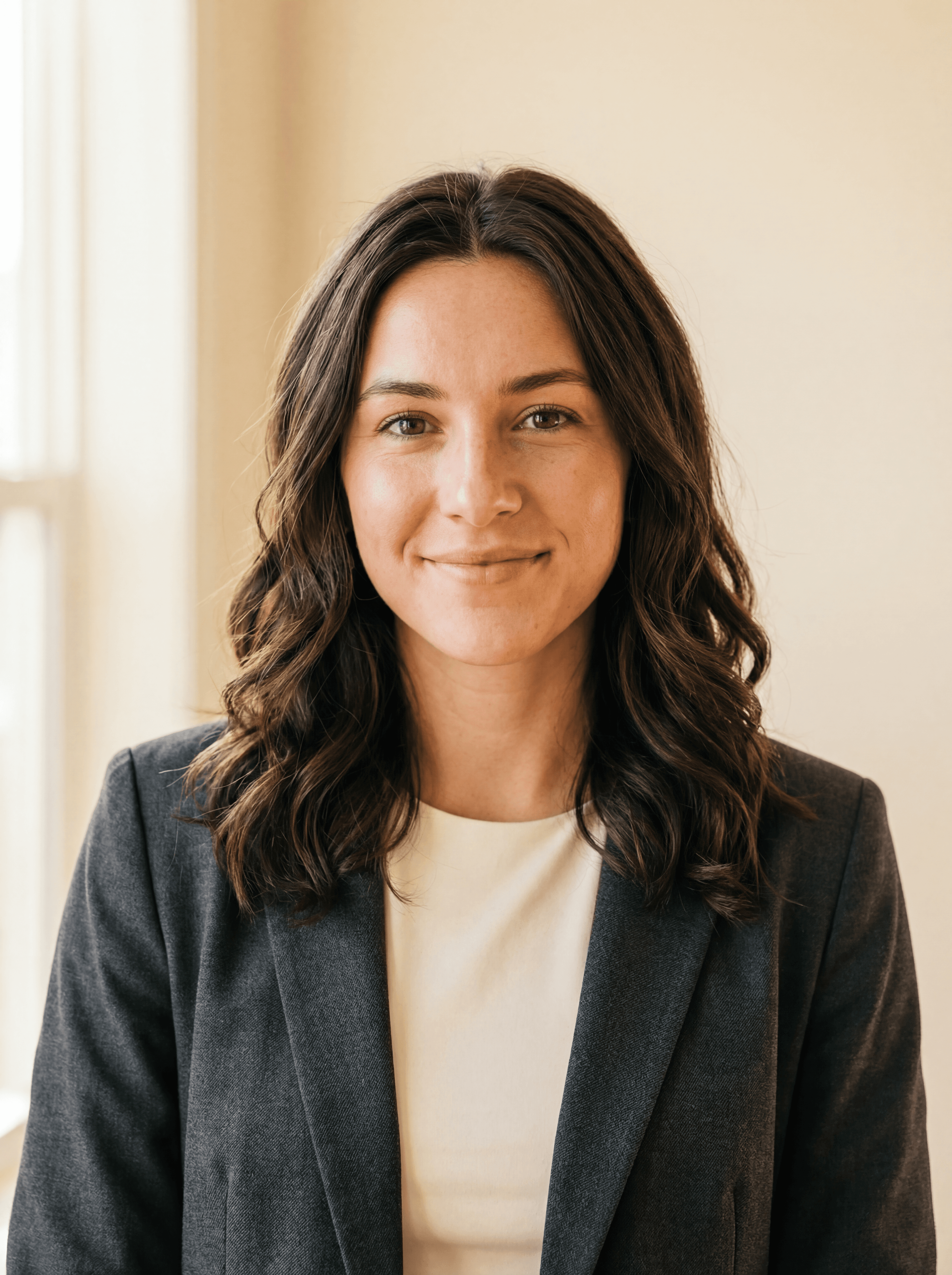 Professional AI-generated headshot with studio lighting and neutral background