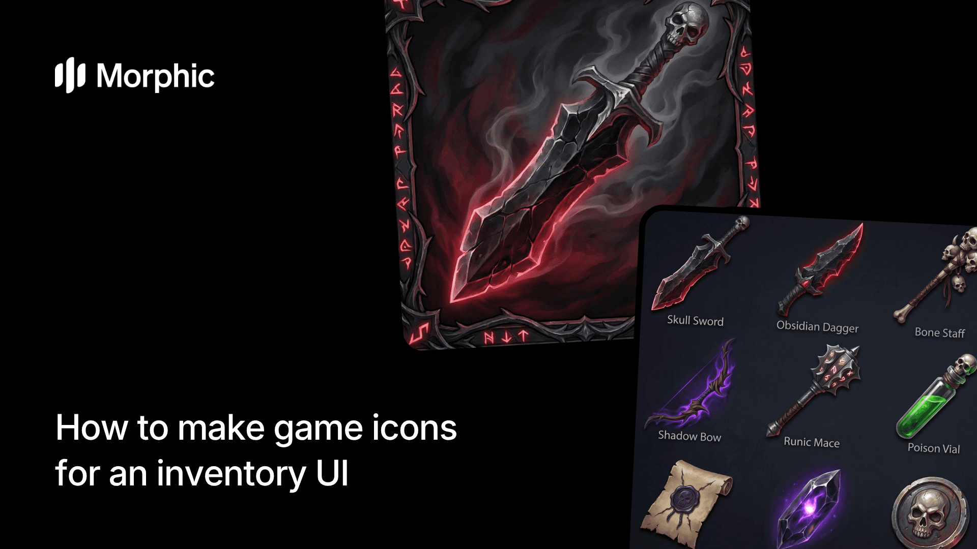 How to make game icons for an inventory UI using Morphic AI workflow