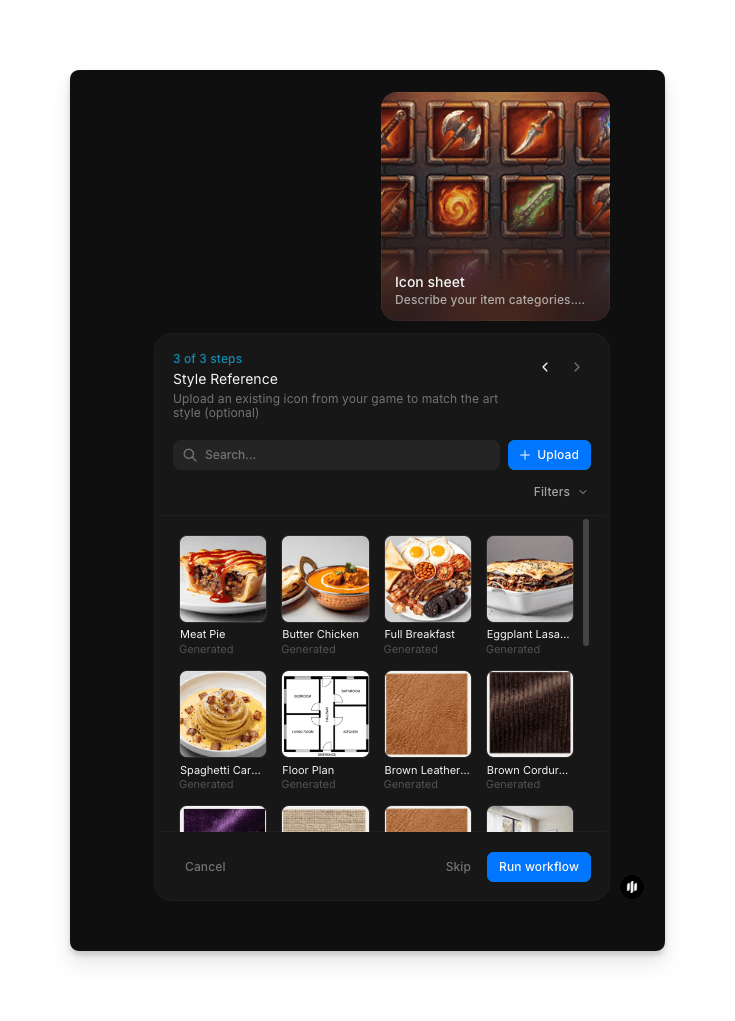 Icon generation in progress in Morphic