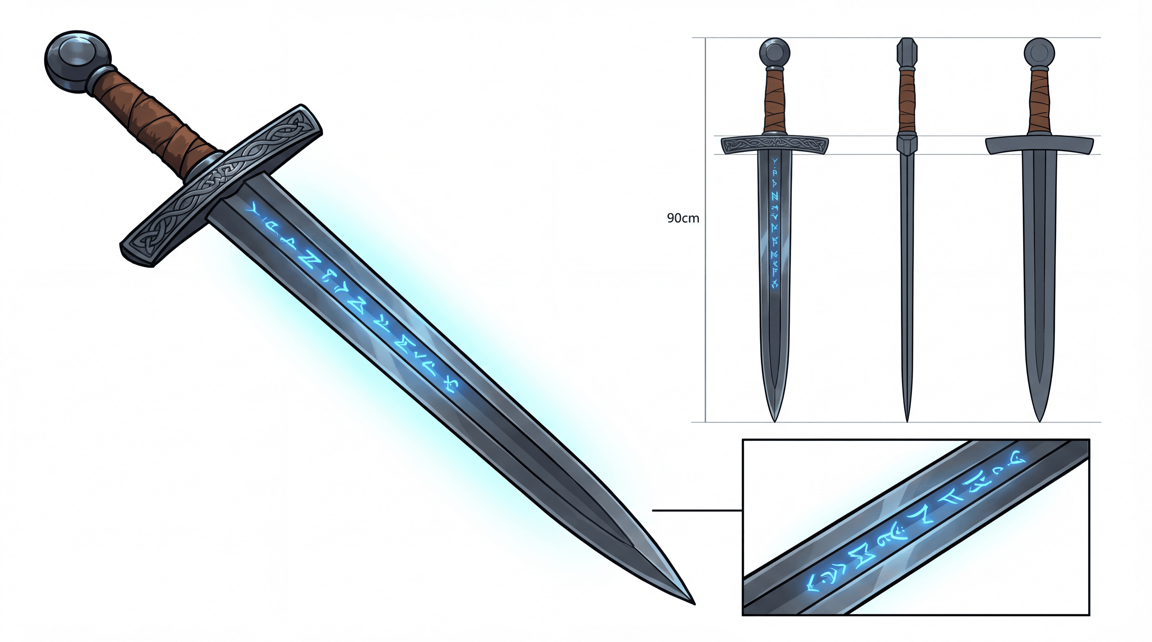Fiche de design d'accessoire complétée montrant plusieurs angles et annotations détaillées