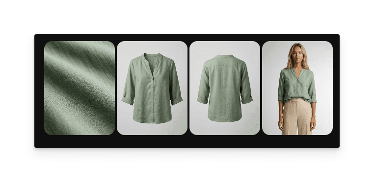 生成された衣類のカタログビュー