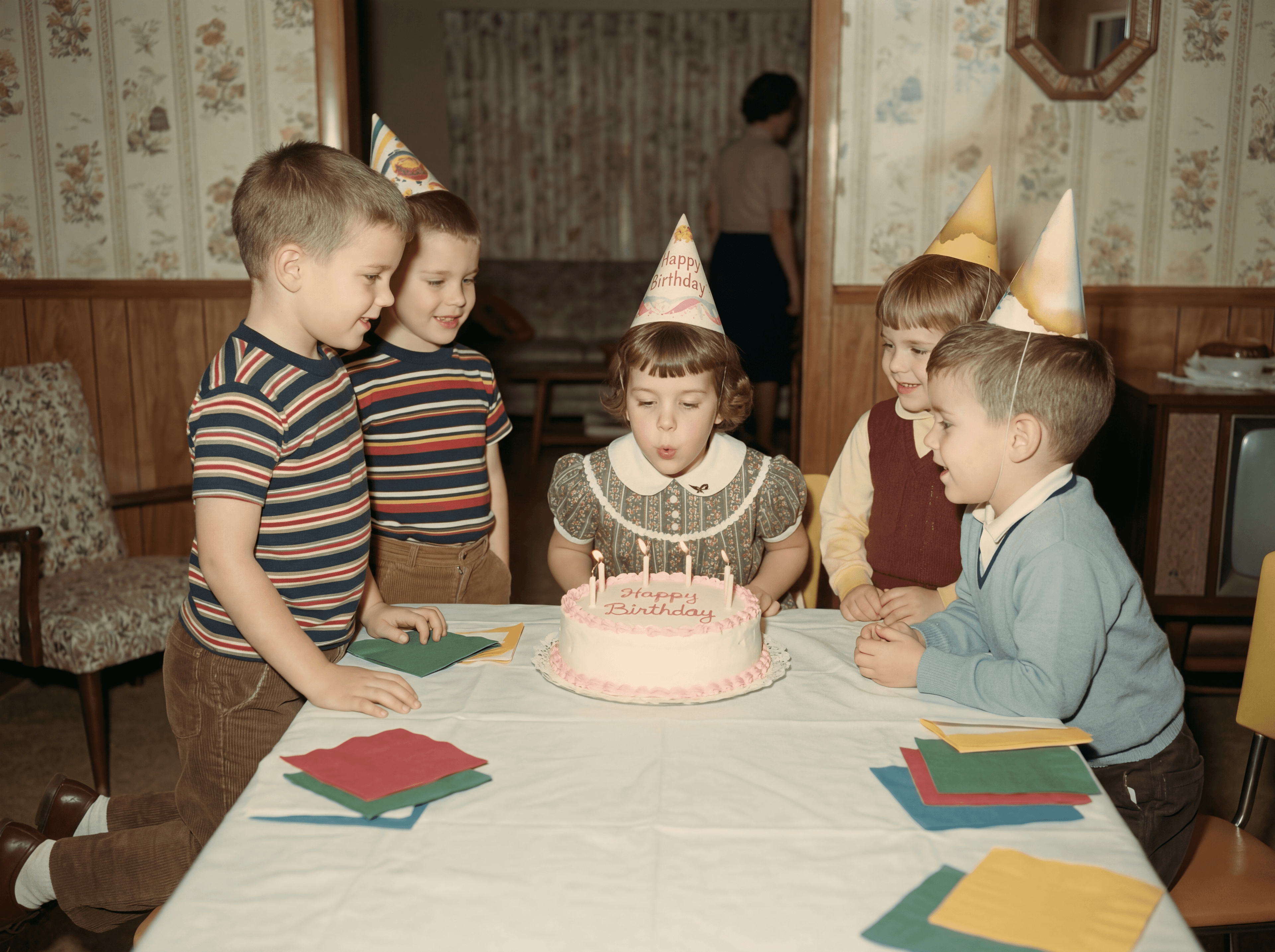 Restored photo with damage repaired, colors recovered, and resolution enhanced to 4K