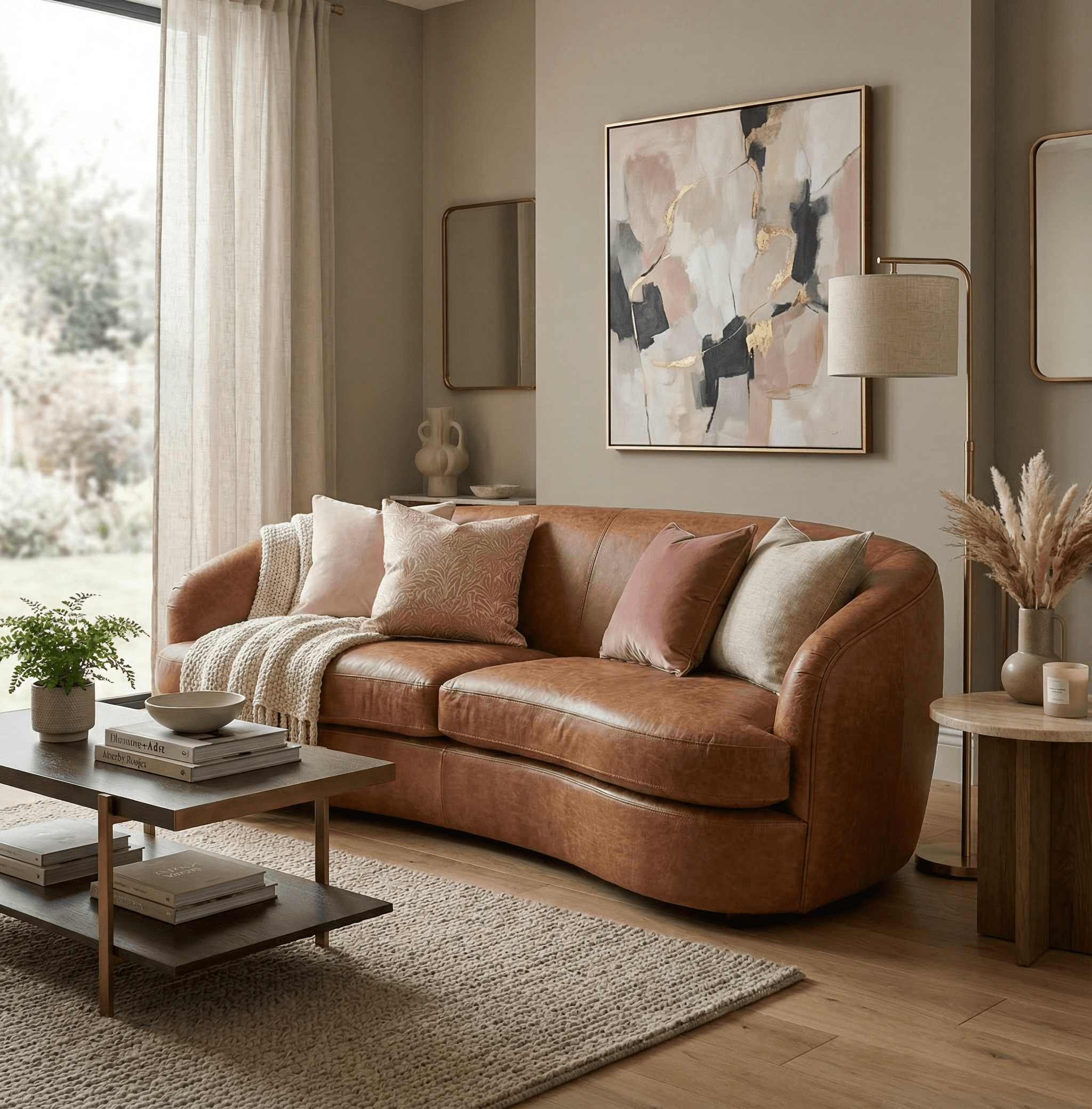 Meme meuble avec une nouvelle texture de tissu appliquee tout en preservant la forme et l'eclairage