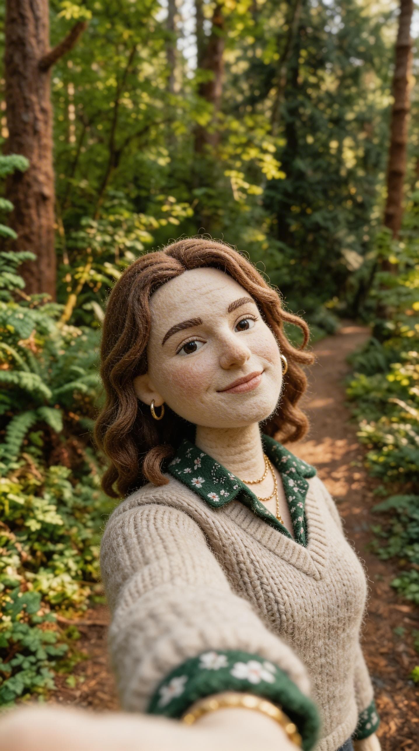 Same photo rendered in a new art style with textured surfaces