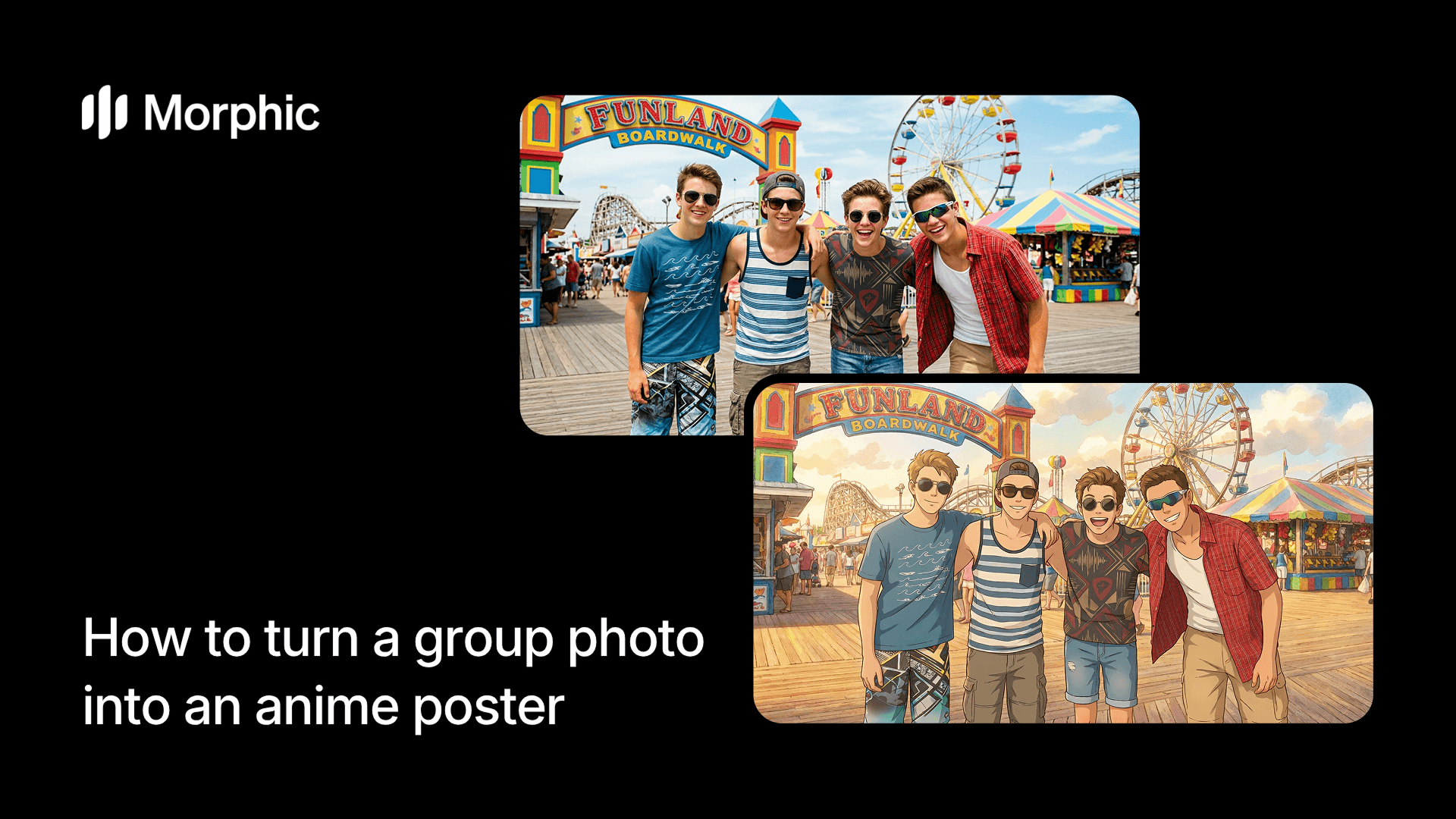 如何使用Morphic AI工作流将合照转化为动漫海报