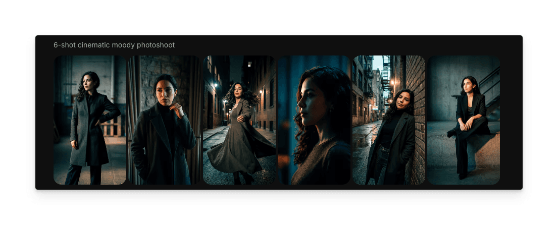 AI-generated model photoshoot result with professional styling