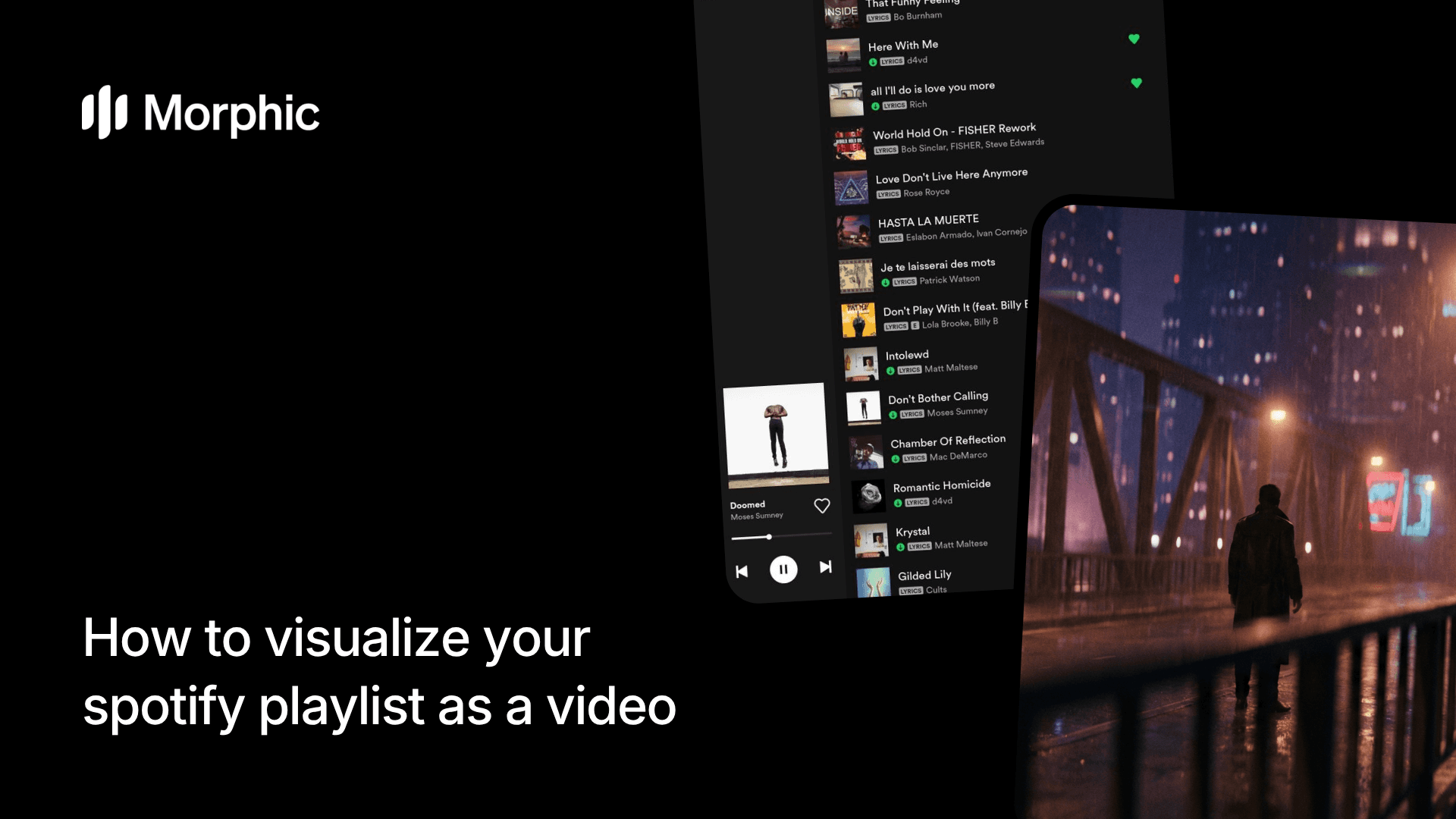 Morphic AIワークフローを使ったSpotifyプレイリストの動画ビジュアライズ方法