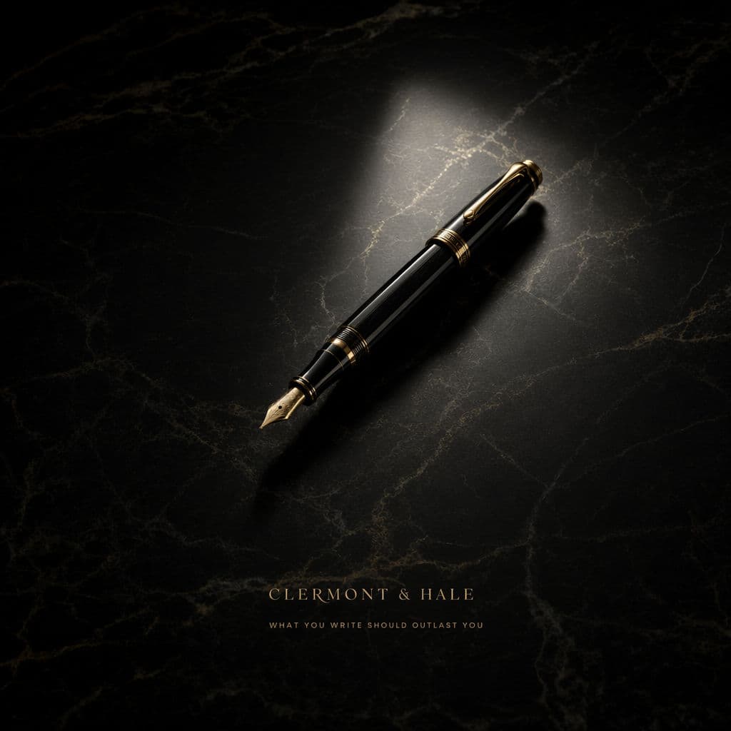 Luxury fountain pen magazine ad generated with ChatGPT Images 2.0