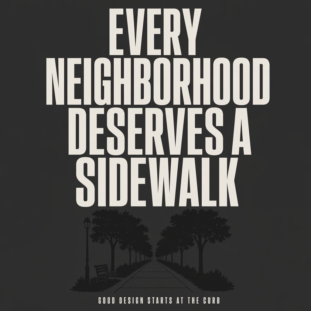 Minimal sidewalk awareness poster generated with ChatGPT Images 2.0