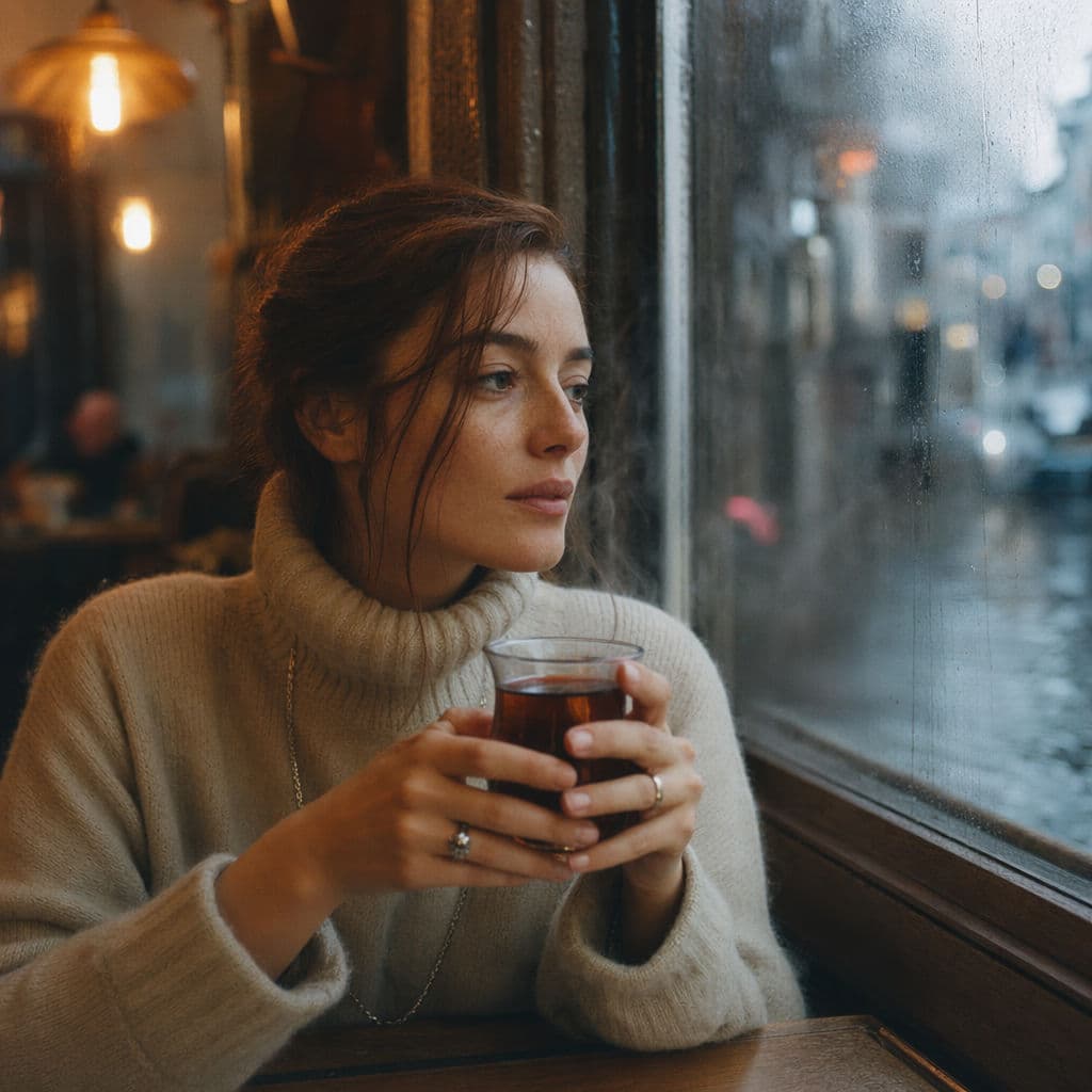 ChatGPT Images 2.0 で生成された雨のイスタンブールのカフェのポートレート