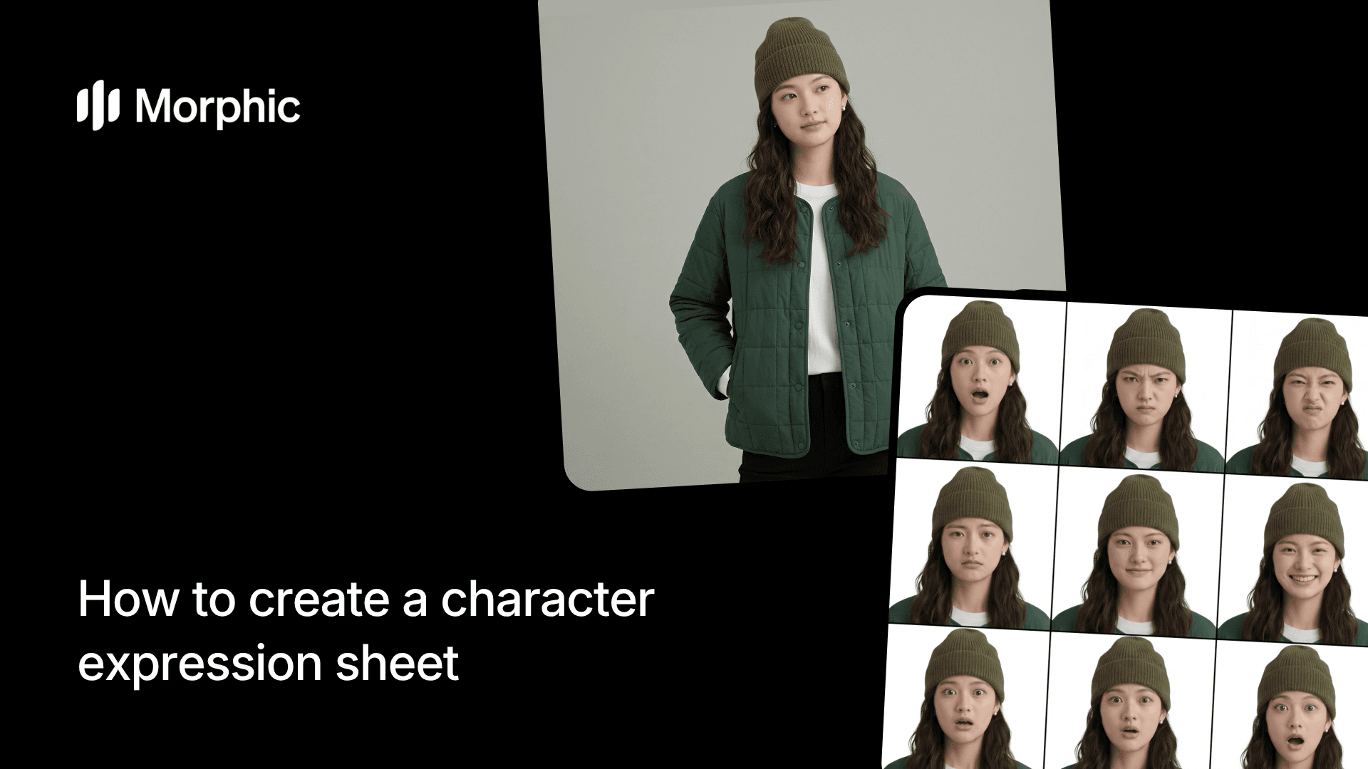 如何使用 Morphic AI 工作流创建角色表情参考表