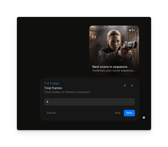 Morphic 일관된 캐릭터 워크플로우의 프레임 수 설정