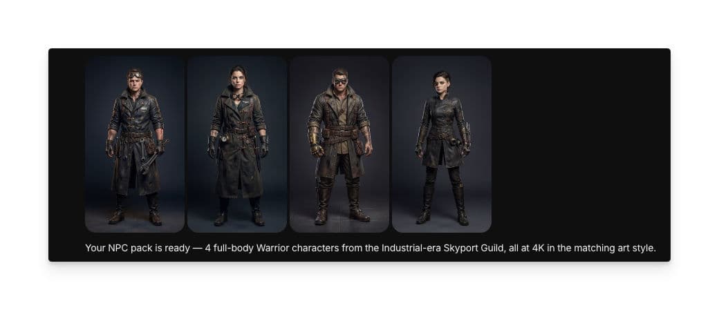 Paquete de retratos de NPC completo con seis personajes distintos en un estilo artístico consistente