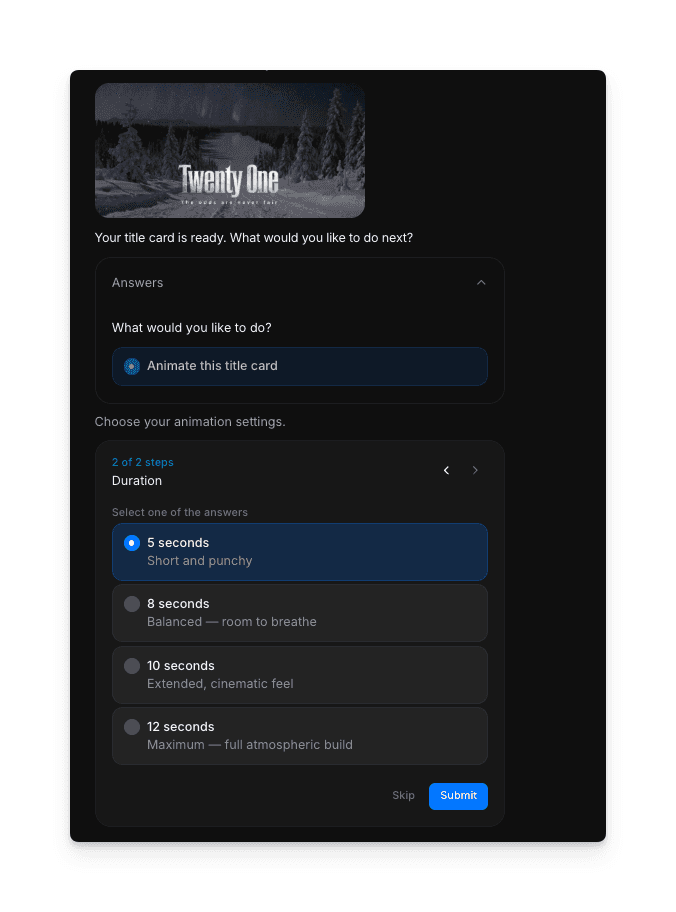 动画片头序列的时长微调设置