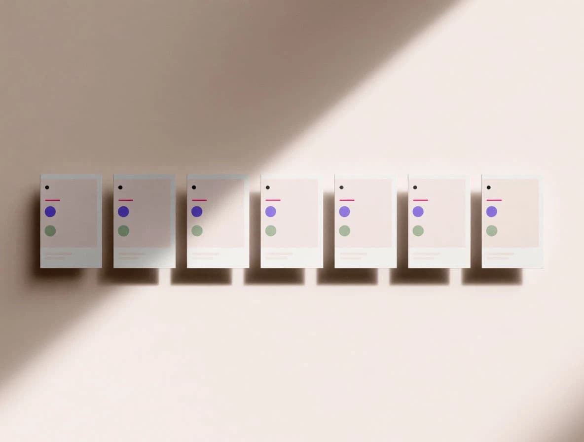 The same brand's weekly content calendar row of post thumbnails