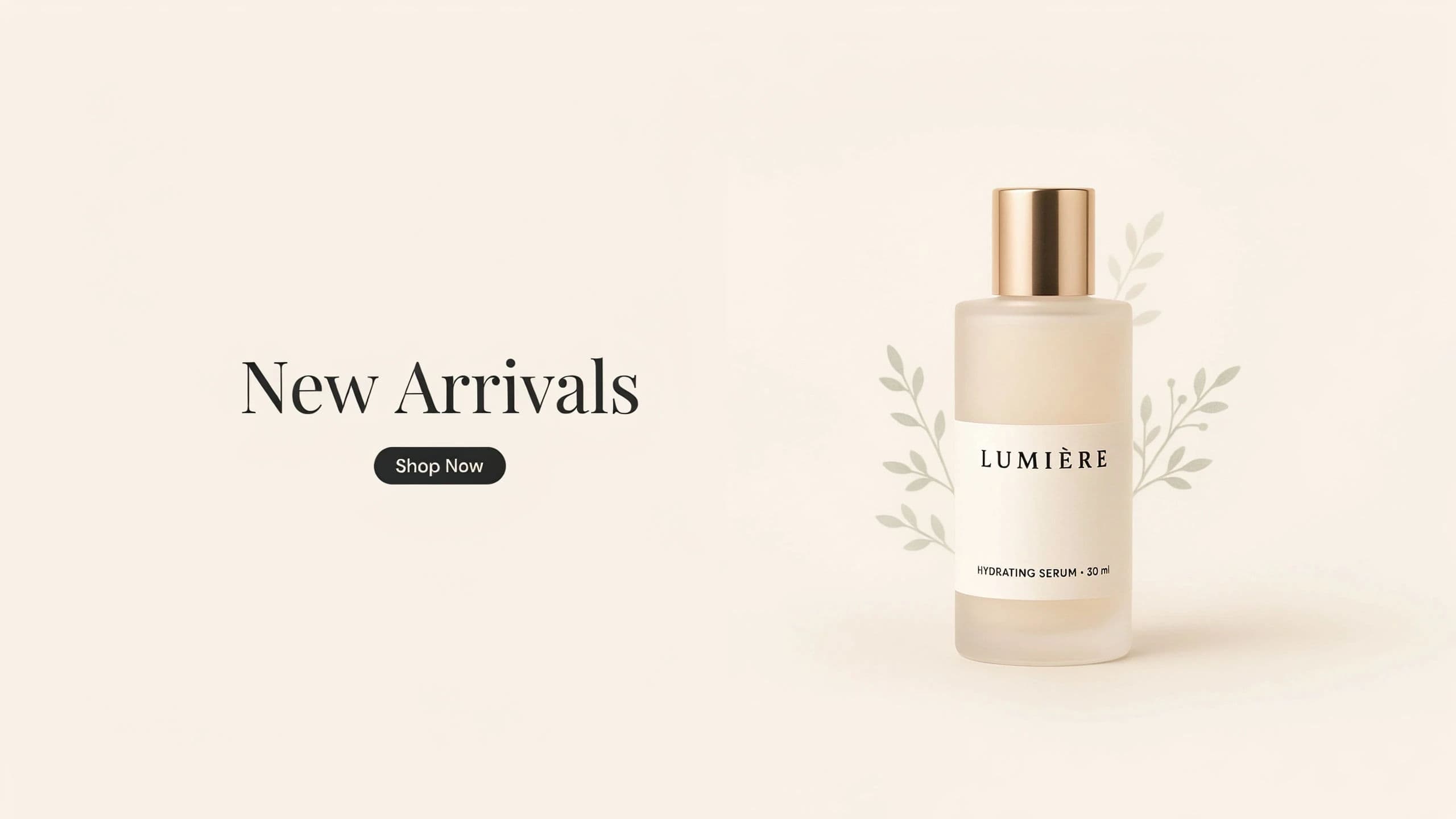 Email marketing header with a product and headline space