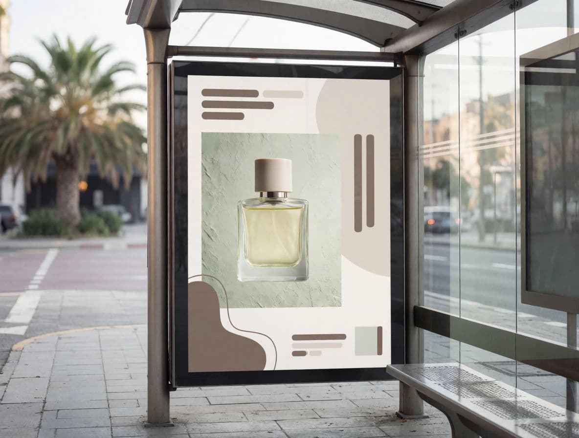 The same advert on a bus-shelter poster
