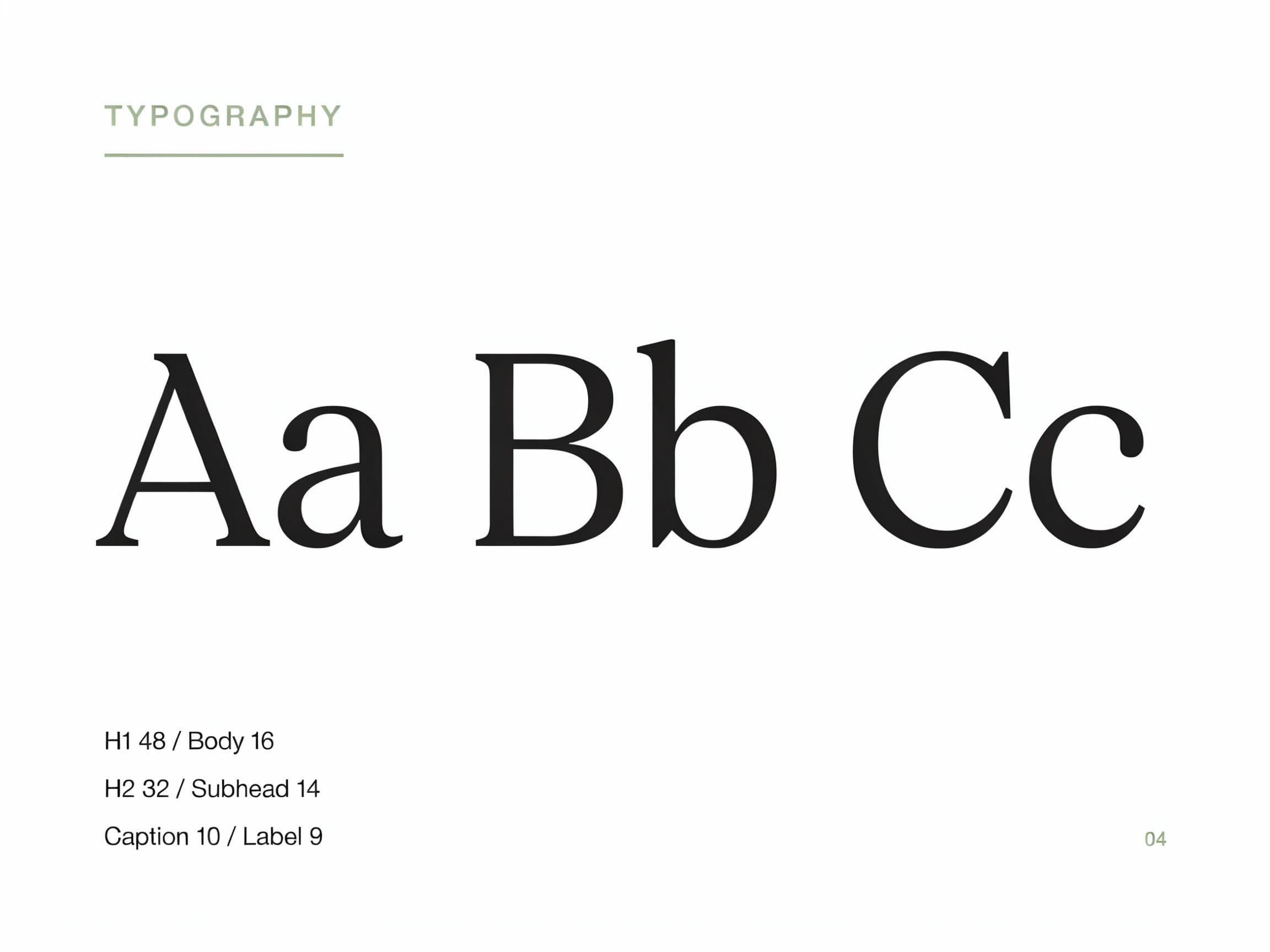 Matching typography spread from the same guide