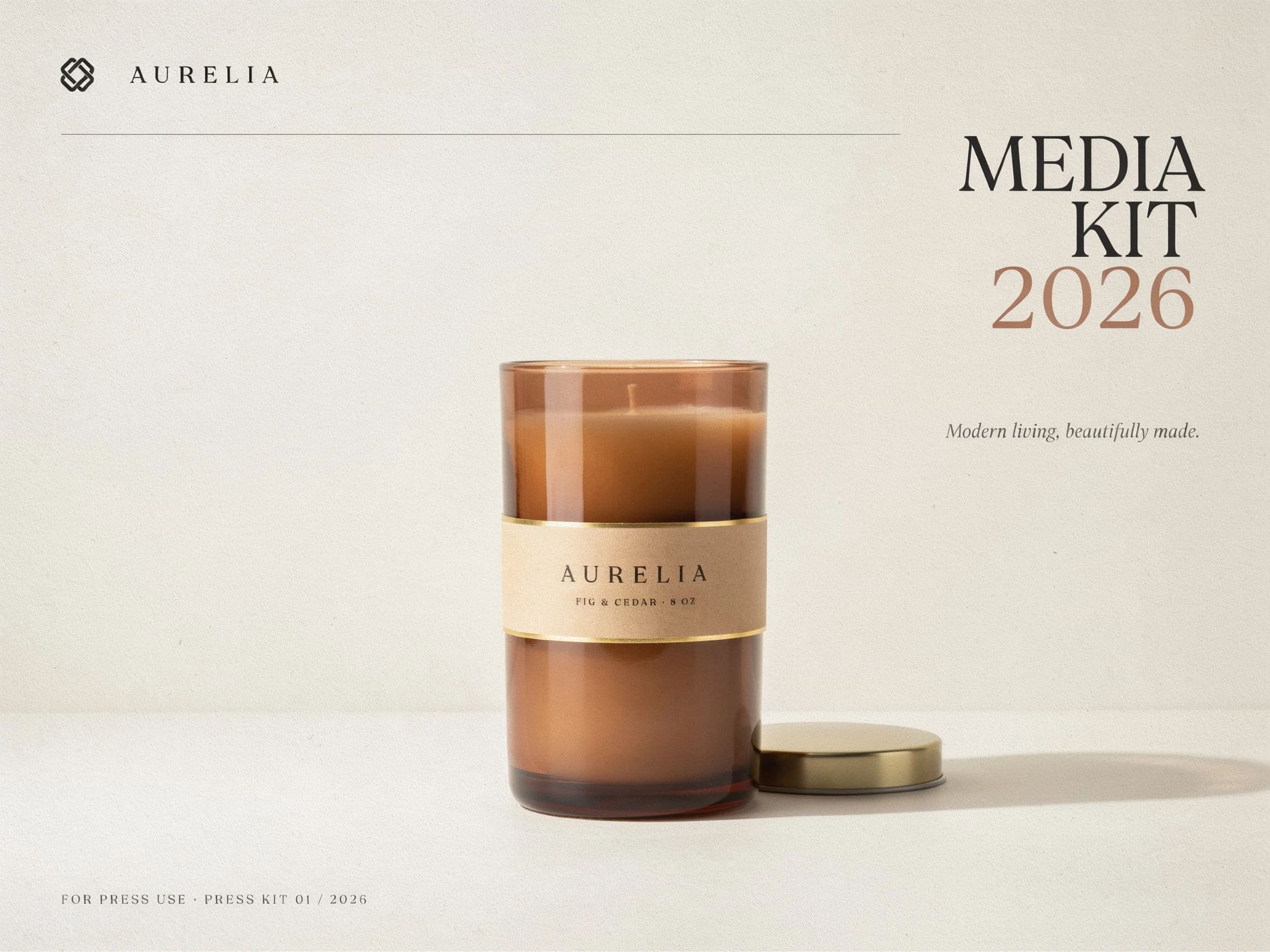 Media kit cover page in a clean brand layout