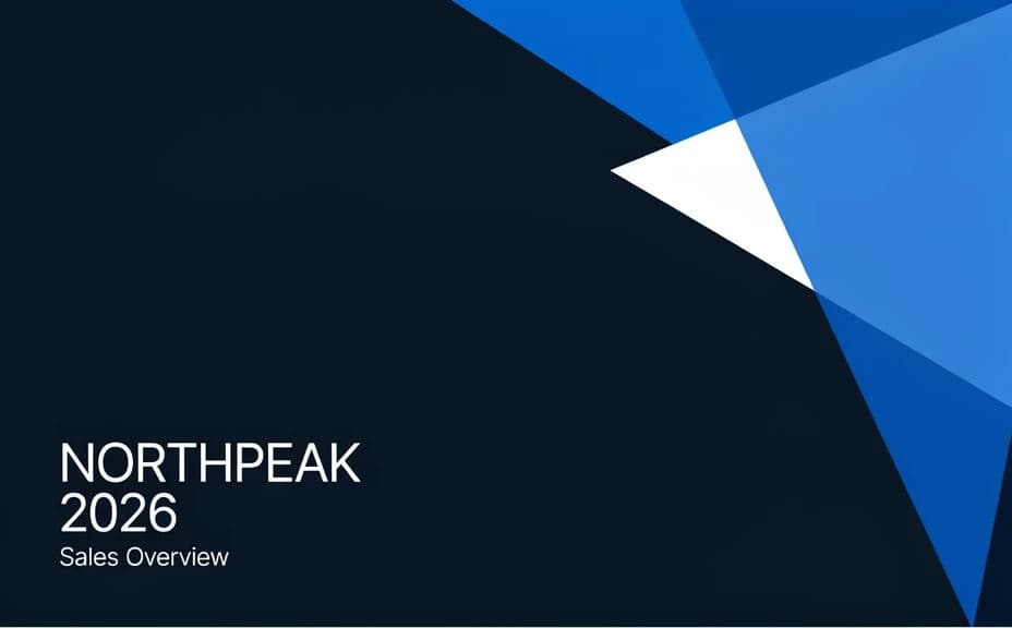 First cover option for the sales deck with a bold title