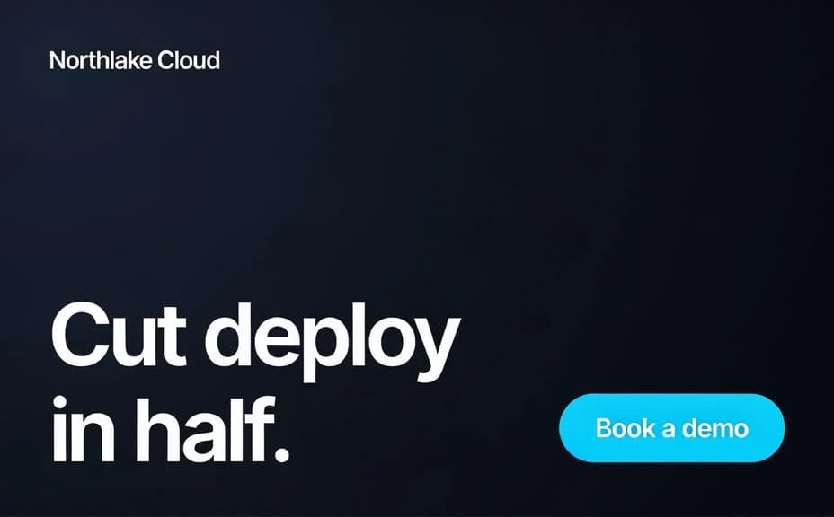 B2B display ad variant with a bold headline and a colored call-to-action button