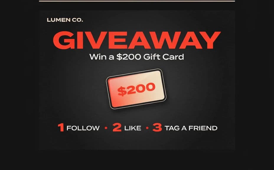 Alternate design of the same giveaway with a different layout