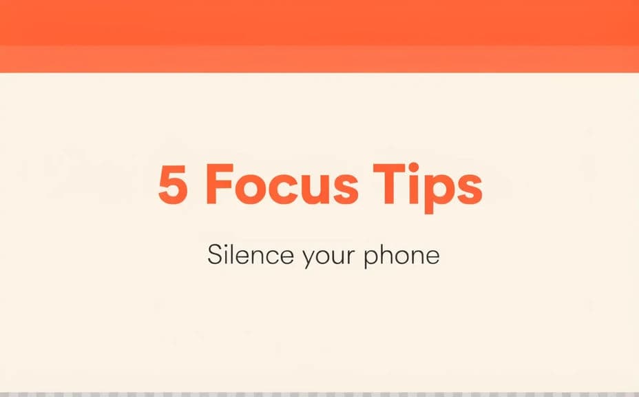 Carousel slide with the headline at the top and tip text below in brand colors