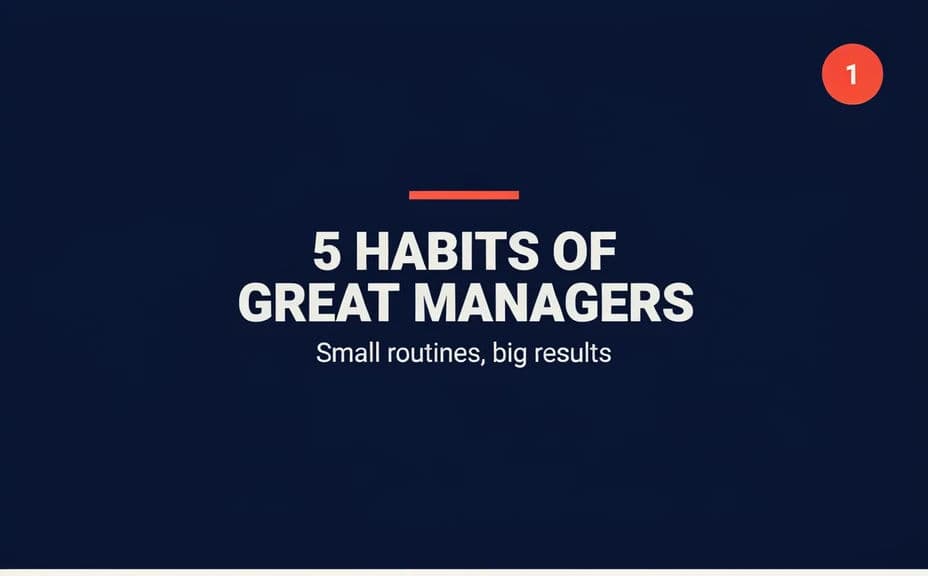 LinkedIn carousel slide with a headline and a point in one design
