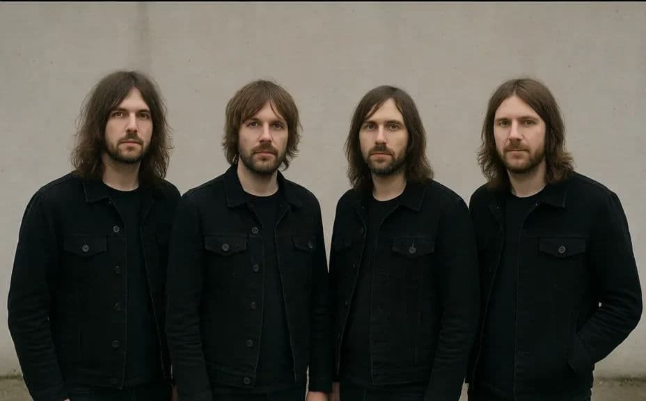 Second press shot of the same band in a brighter outdoor setup