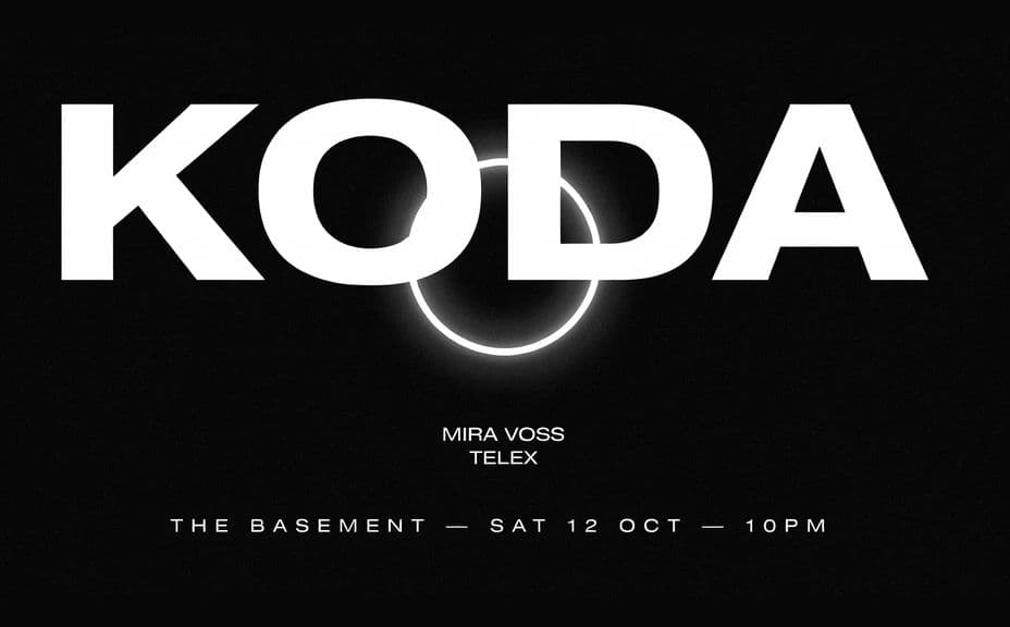 Alternate DJ event flyer option with the lineup stacked on a minimal dark layout