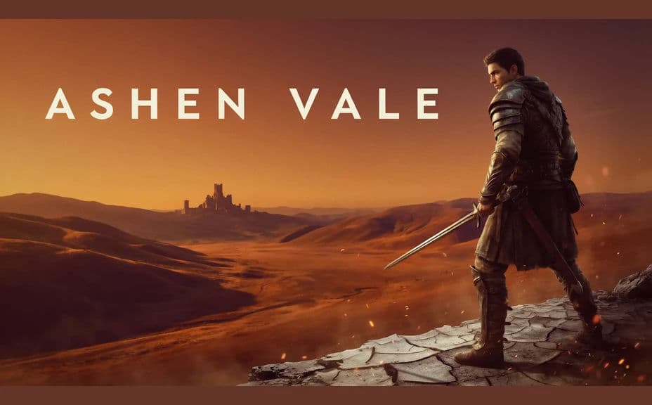 Alternate key art option with the hero off-centre and the title on one line to the left
