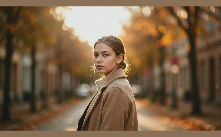Seasonal collection image shot outdoors in warm natural light