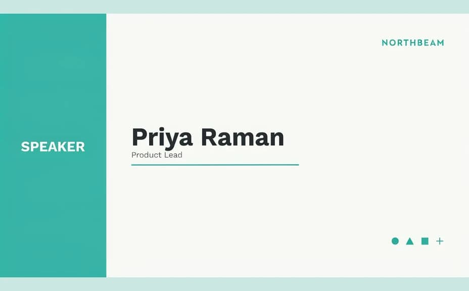 Alternate event badge design with a side colour panel and left-aligned details