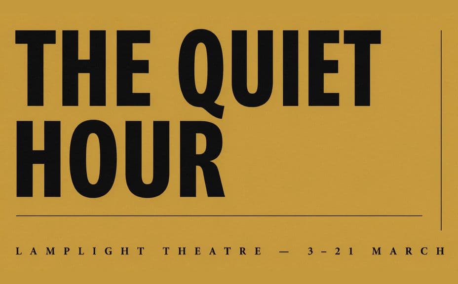 Alternate theatre poster direction with the title in a bold typographic layout