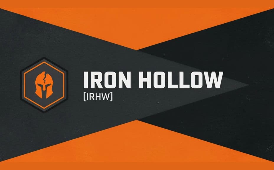 Alternate clan banner option with the emblem to the left and stacked lettering