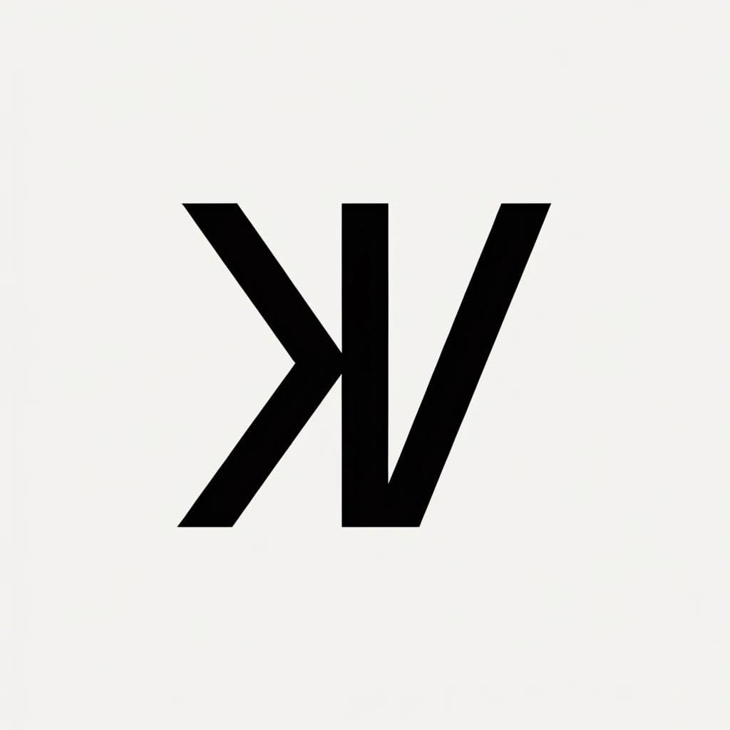 Interlocking two-letter monogram with a shared stroke between the letters, generated with Recraft