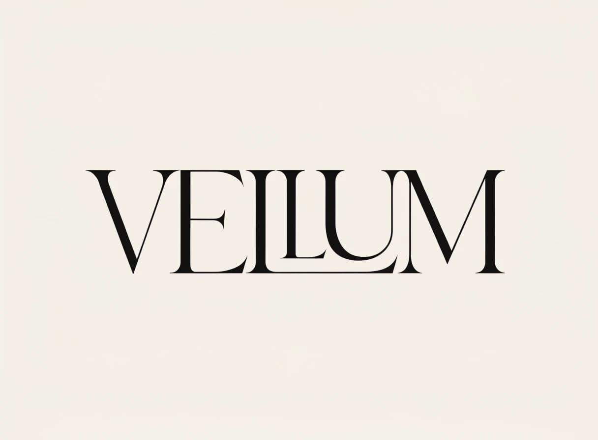 Serif wordmark with a custom ligature joining two adjacent letters, generated with Recraft