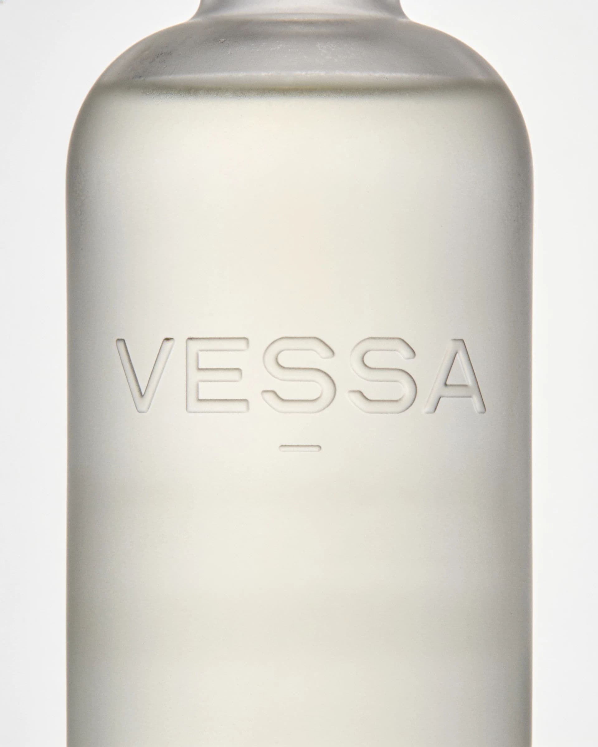 Frosted glass bottle printed directly with silkscreen rather than labelled, generated with Seedream 4.5