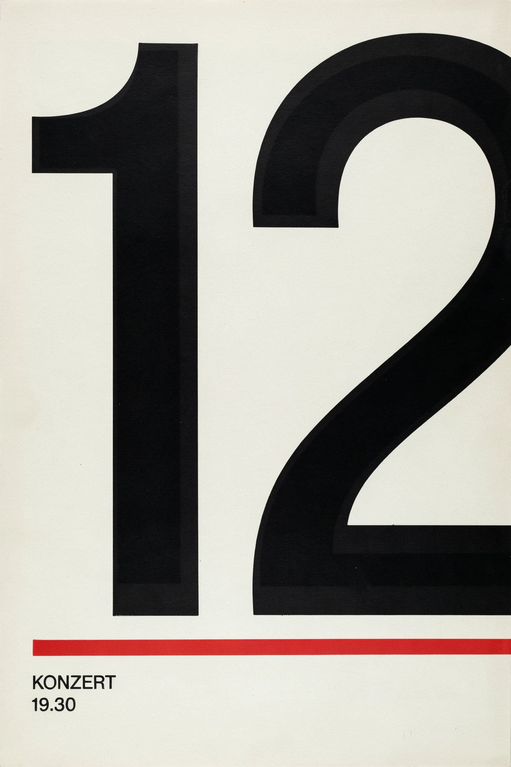 Swiss grid poster with a large numeral and tight grotesque type on off-white stock, generated with Ideogram 4.0