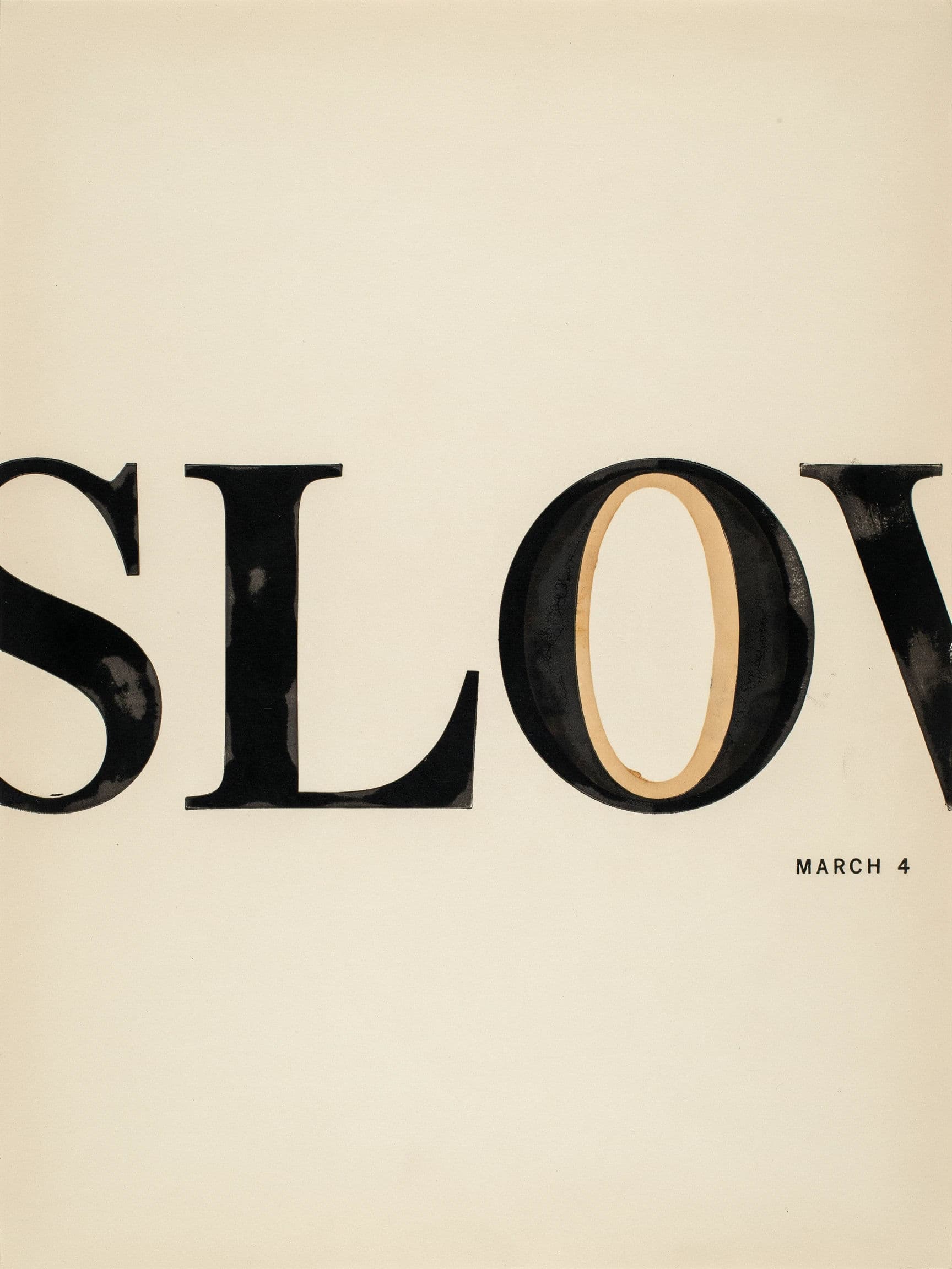 Poster where one word is cropped so its letterforms become the image, generated with Ideogram 4.0