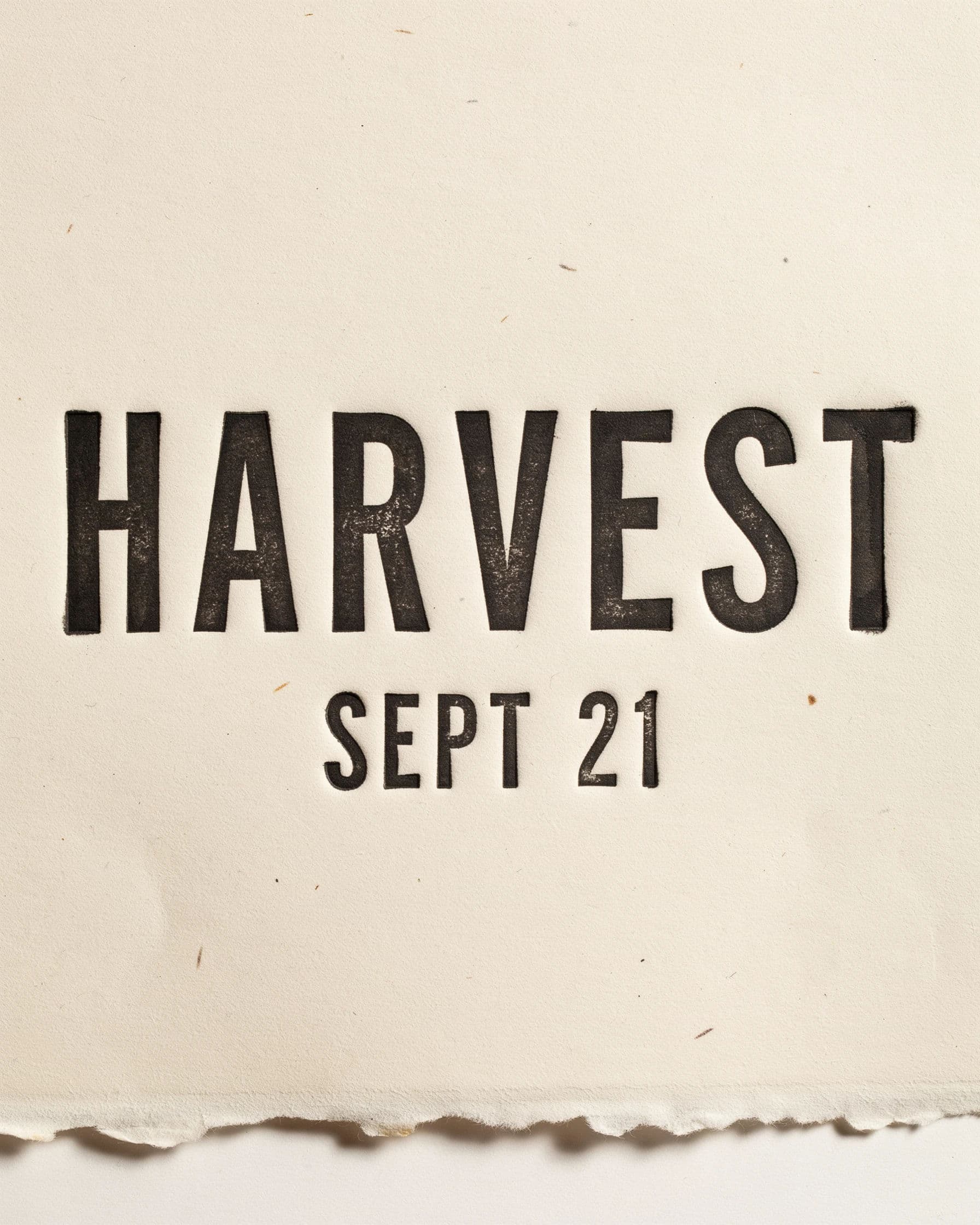 Letterpress poster with deep impression into thick cotton stock lit to show the debossing, generated with Ideogram 4.0