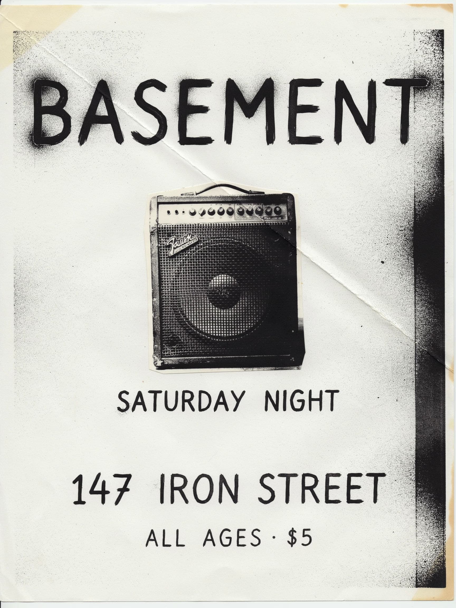Photocopied poster with degraded edges, toner speckle and a slight skew, generated with Ideogram 4.0