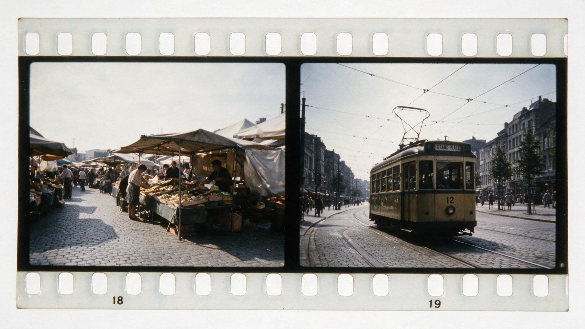 Vintage half frame film strip showing two separate images side by side with sprocket holes, generated with Seedream 5.0 Pro