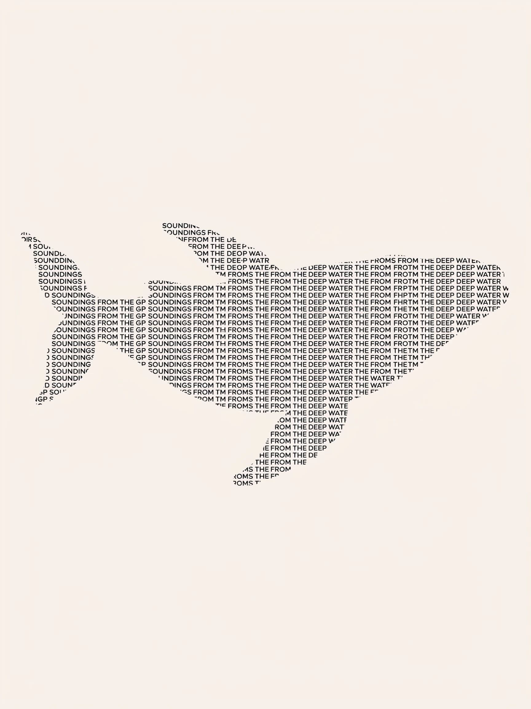 Words filling the silhouette of a whale, generated with Ideogram